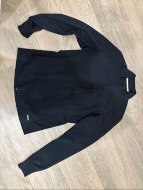 Landau Women's Black Lightweight Scrub Jacket